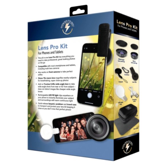 Power-to-Go 11-Piece Pro Lens Kit with LED Light and Travel Case - Picture 2 of 2